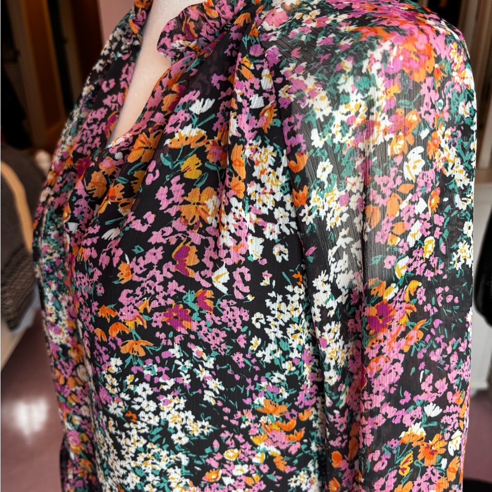Vince Camuto Floral Chiffon Dress